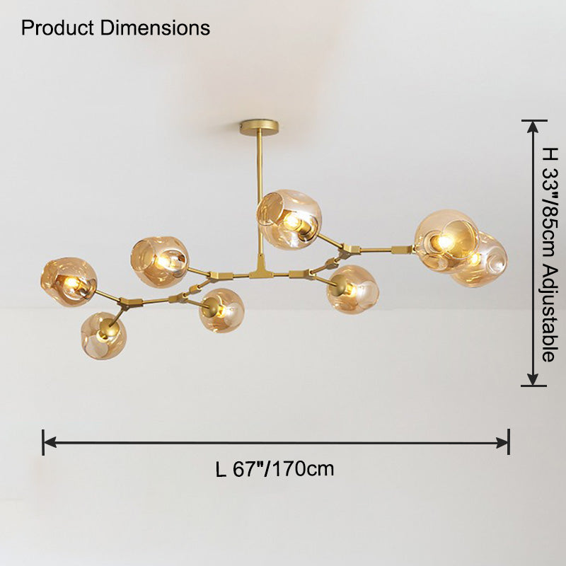 Lustre en verre coloré WOMO Branch-WM2655