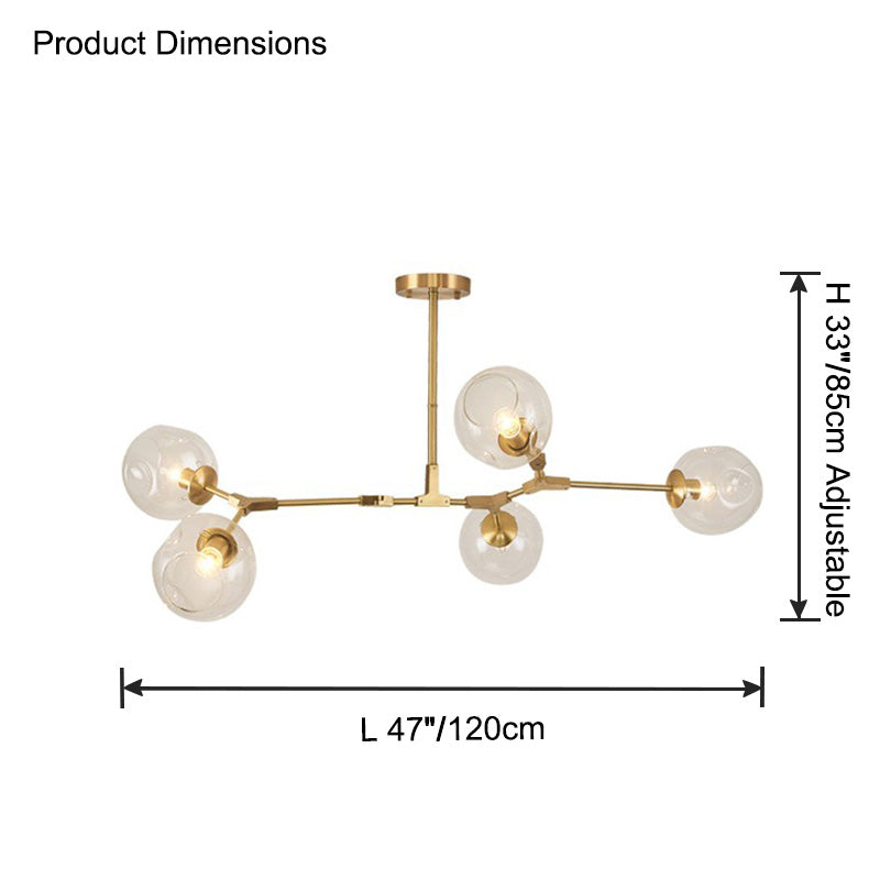 Lustre en verre coloré WOMO Branch-WM2655