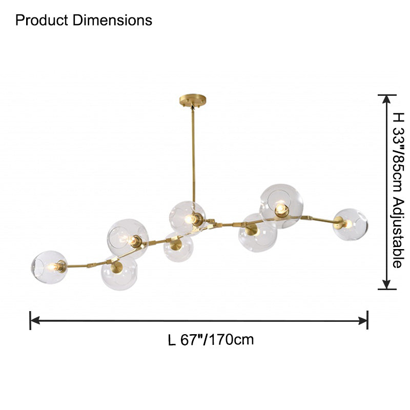 Lustre en verre coloré WOMO Branch-WM2655