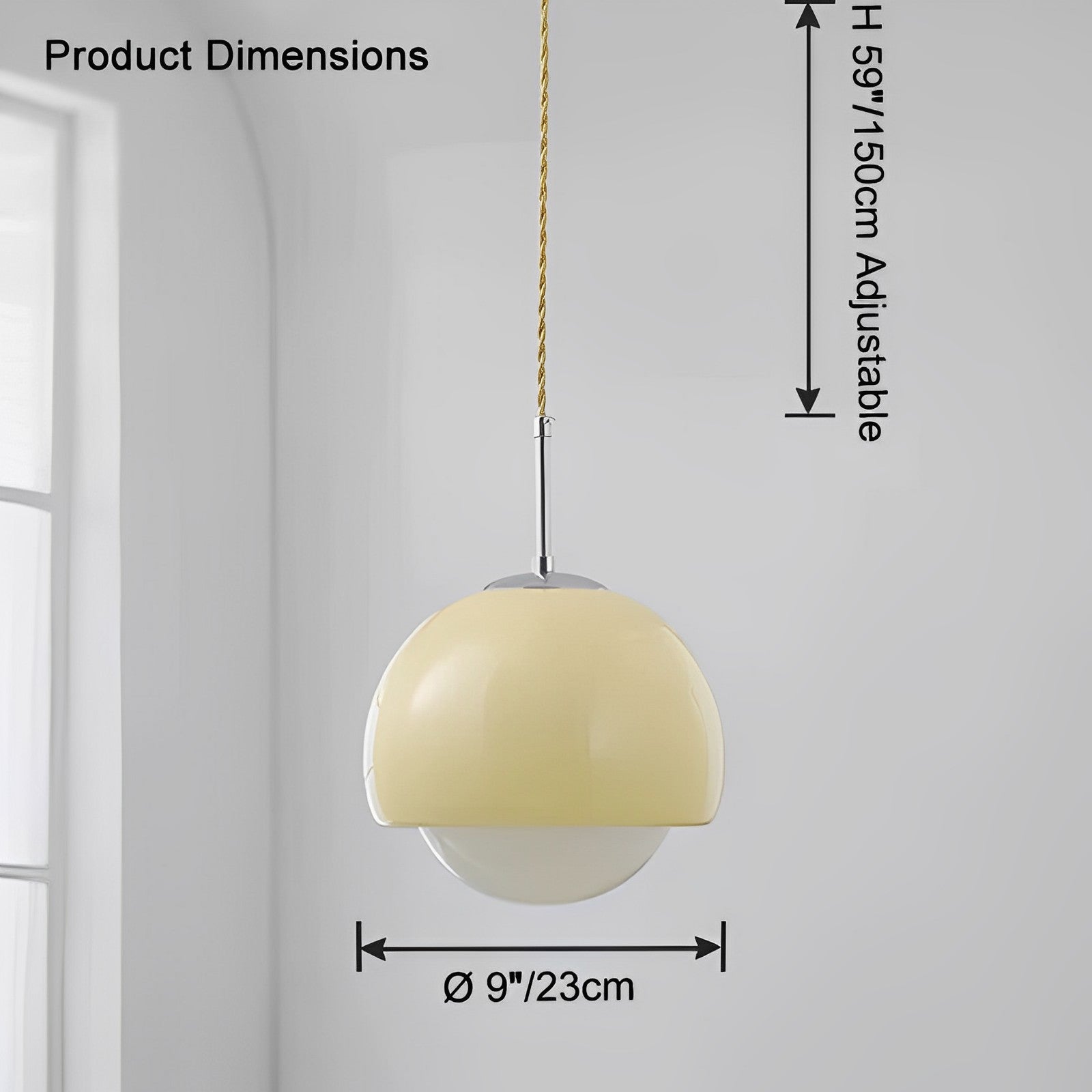 Suspension en verre WOMO Globe-WM2658