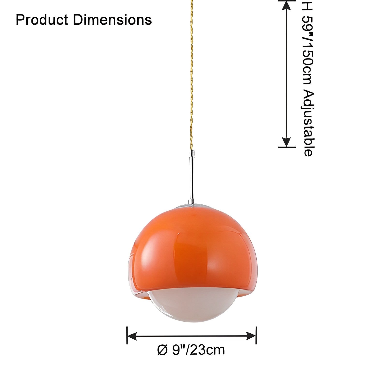 Suspension en verre WOMO Globe-WM2658