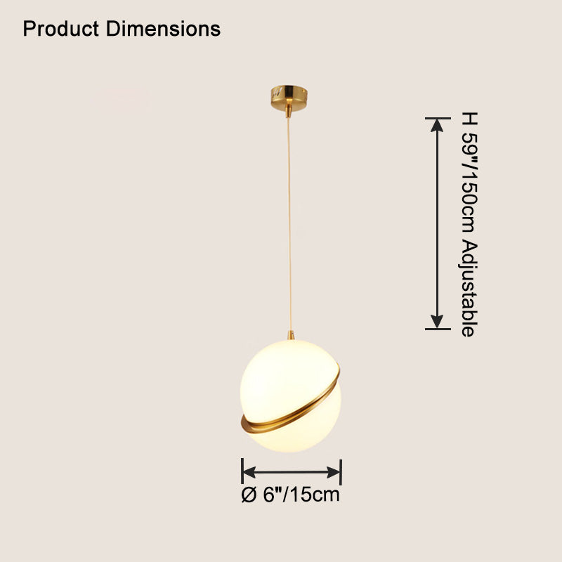 WOMO Gold Glass Ball Suspension-WM2679