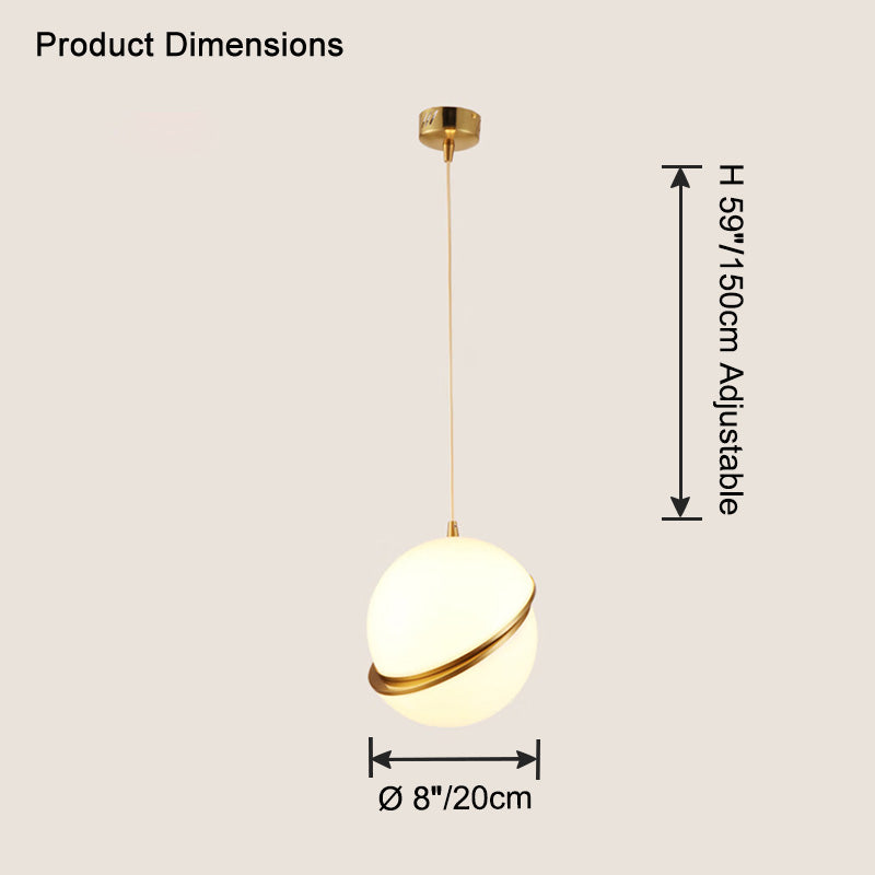 WOMO Gold Glass Ball Suspension-WM2679