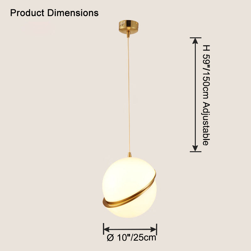 WOMO Gold Glass Ball Suspension-WM2679