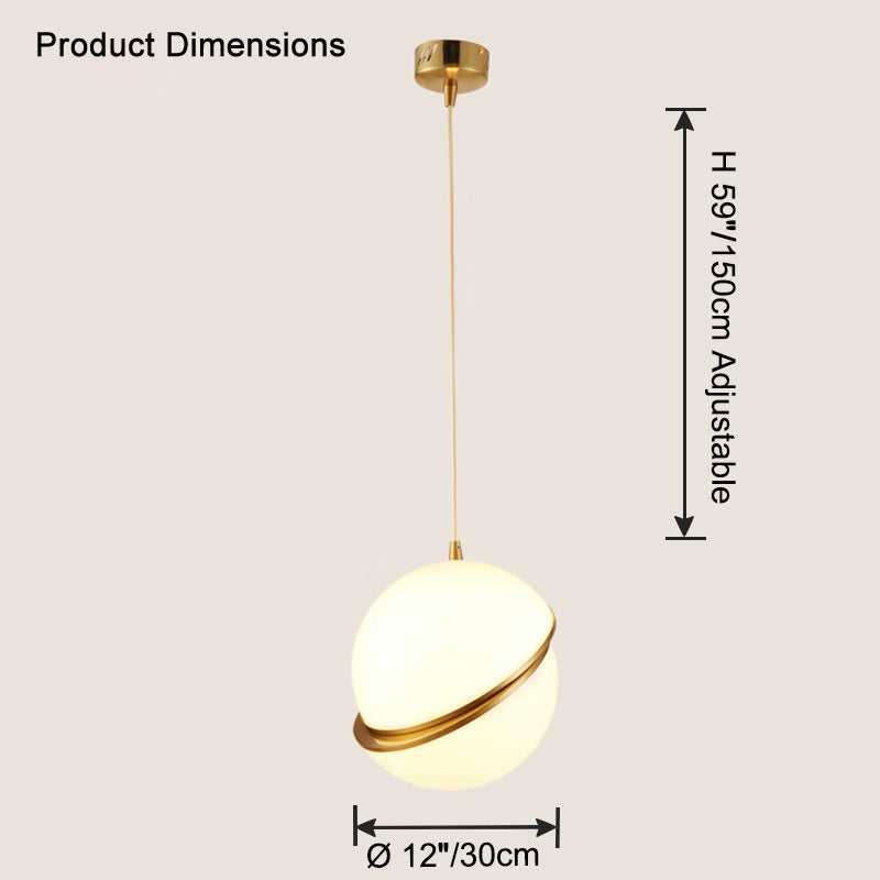 WOMO Gold Glass Ball Suspension-WM2679