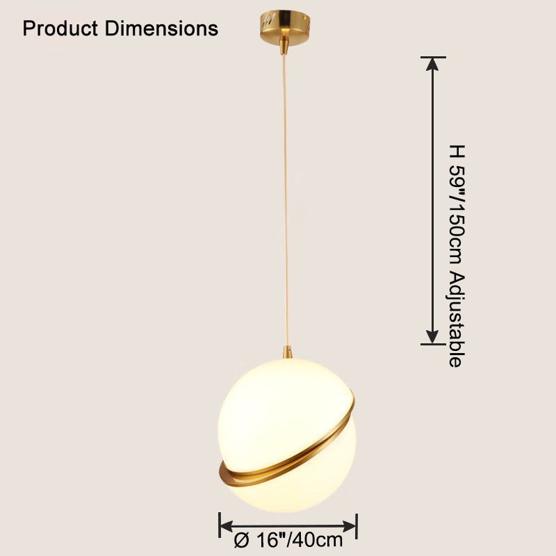WOMO Gold Glass Ball Suspension-WM2679
