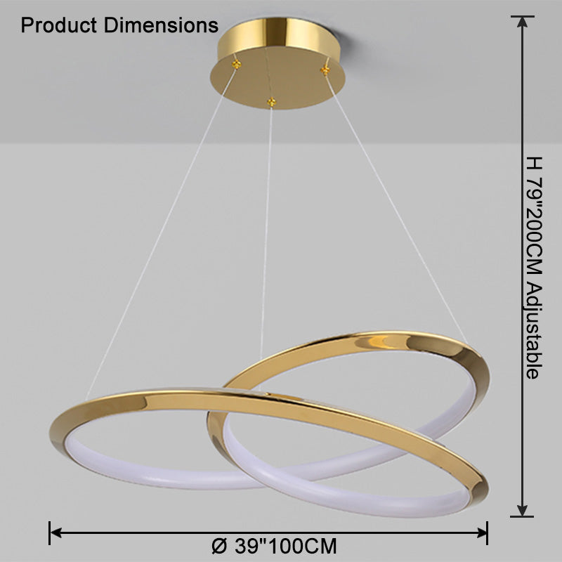 Lustre tourbillonnant WOMO Gold-WM2707