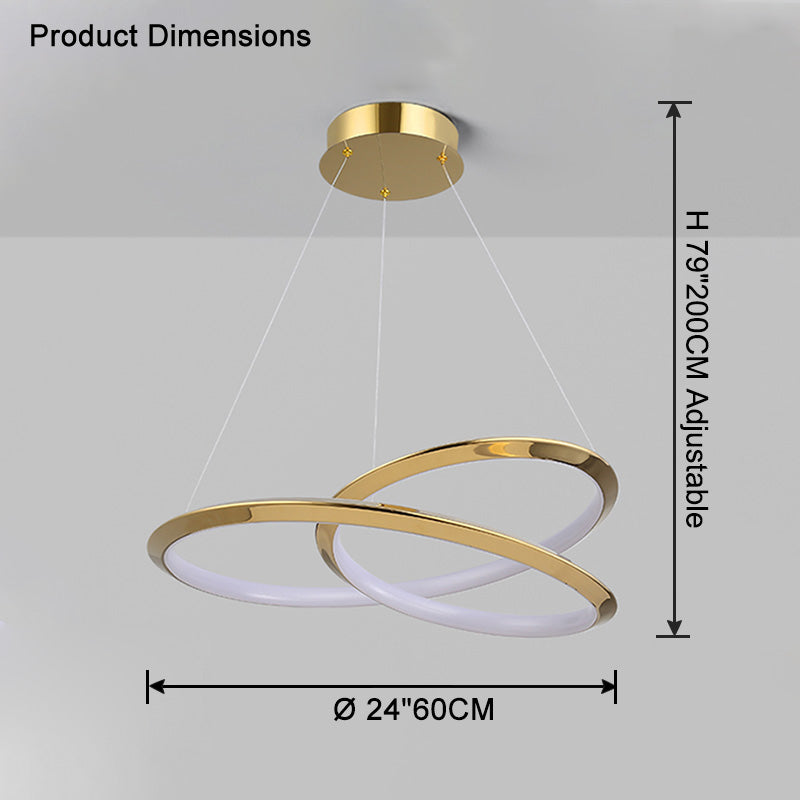 Lustre tourbillonnant WOMO Gold-WM2707