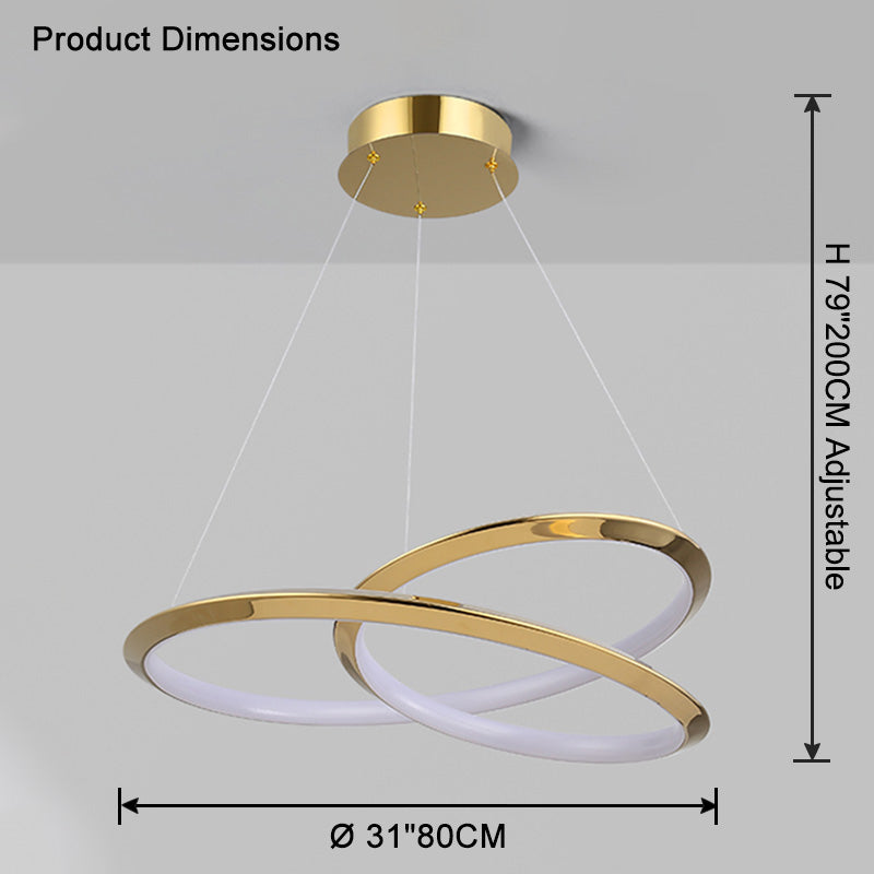 Lustre tourbillonnant WOMO Gold-WM2707