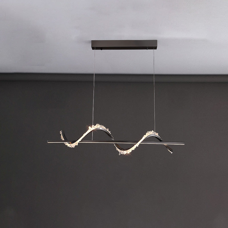 Lustre linéaire en cristal WOMO Swirl-WM2713