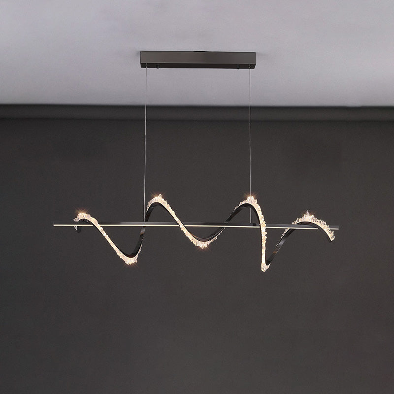 Lustre linéaire en cristal WOMO Swirl-WM2713