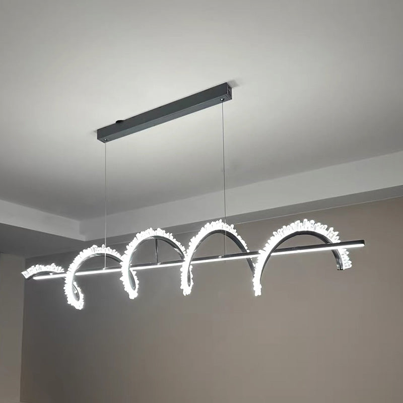 Lustre linéaire en cristal WOMO Swirl-WM2713