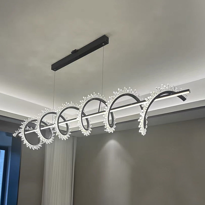 Lustre linéaire en cristal WOMO Swirl-WM2713