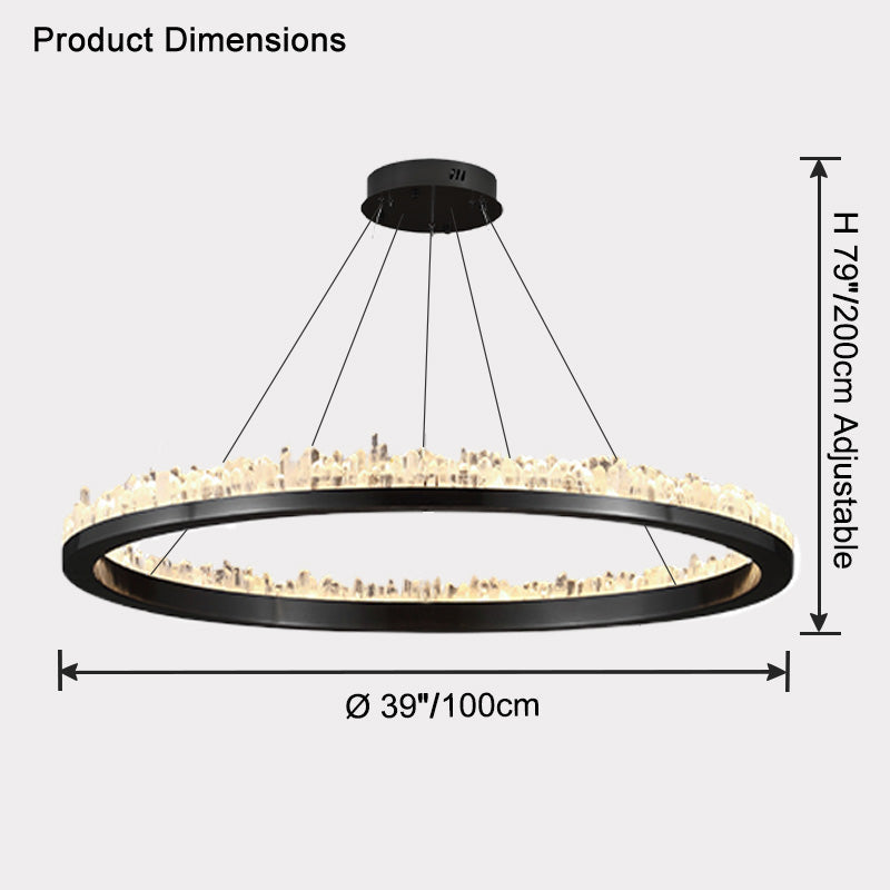 WOMO Lustre Cercle Cristal Led-WM2715