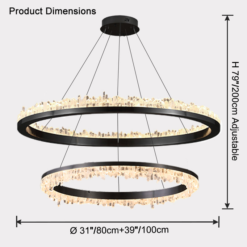 WOMO Lustre Cercle Cristal Led-WM2715