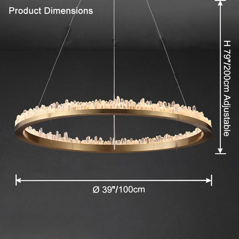 WOMO Lustre Cercle Cristal Led-WM2715