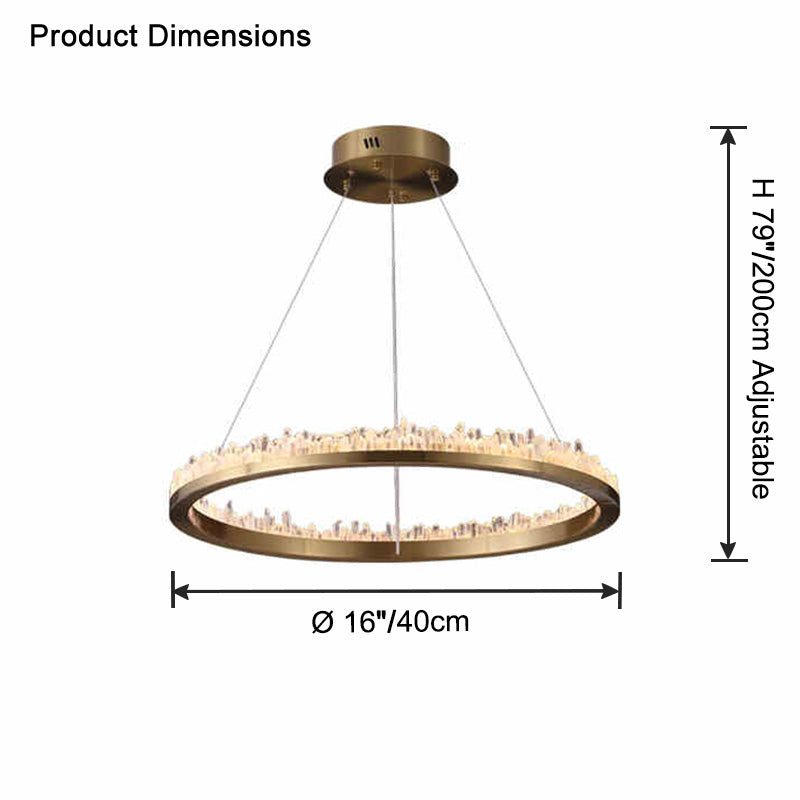 WOMO Lustre Cercle Cristal Led-WM2715