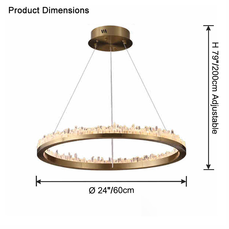 WOMO Lustre Cercle Cristal Led-WM2715