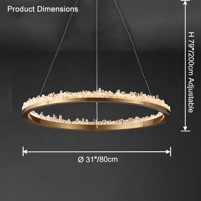 WOMO Lustre Cercle Cristal Led-WM2715