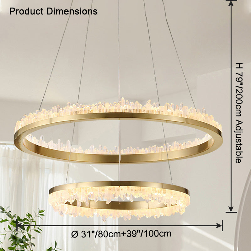 WOMO Lustre Cercle Cristal Led-WM2715