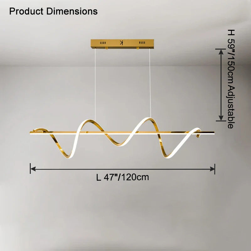WOMO Lustre Lineaire Doré Salle à Manger-WM2723