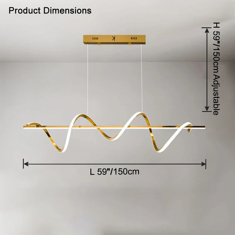 WOMO Lustre Lineaire Doré Salle à Manger-WM2723