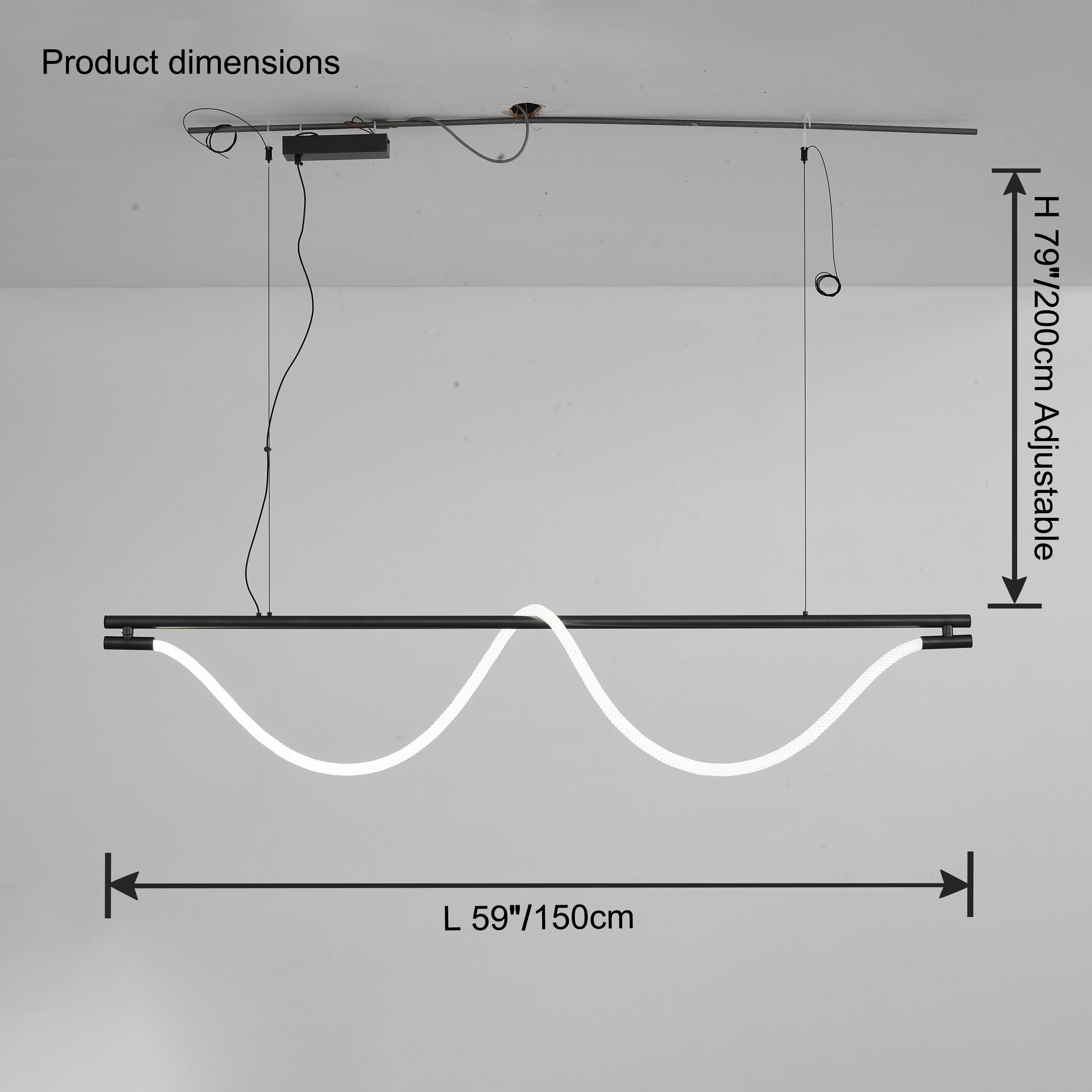 Lustre linéaire WOMO Rope Led-WM2742