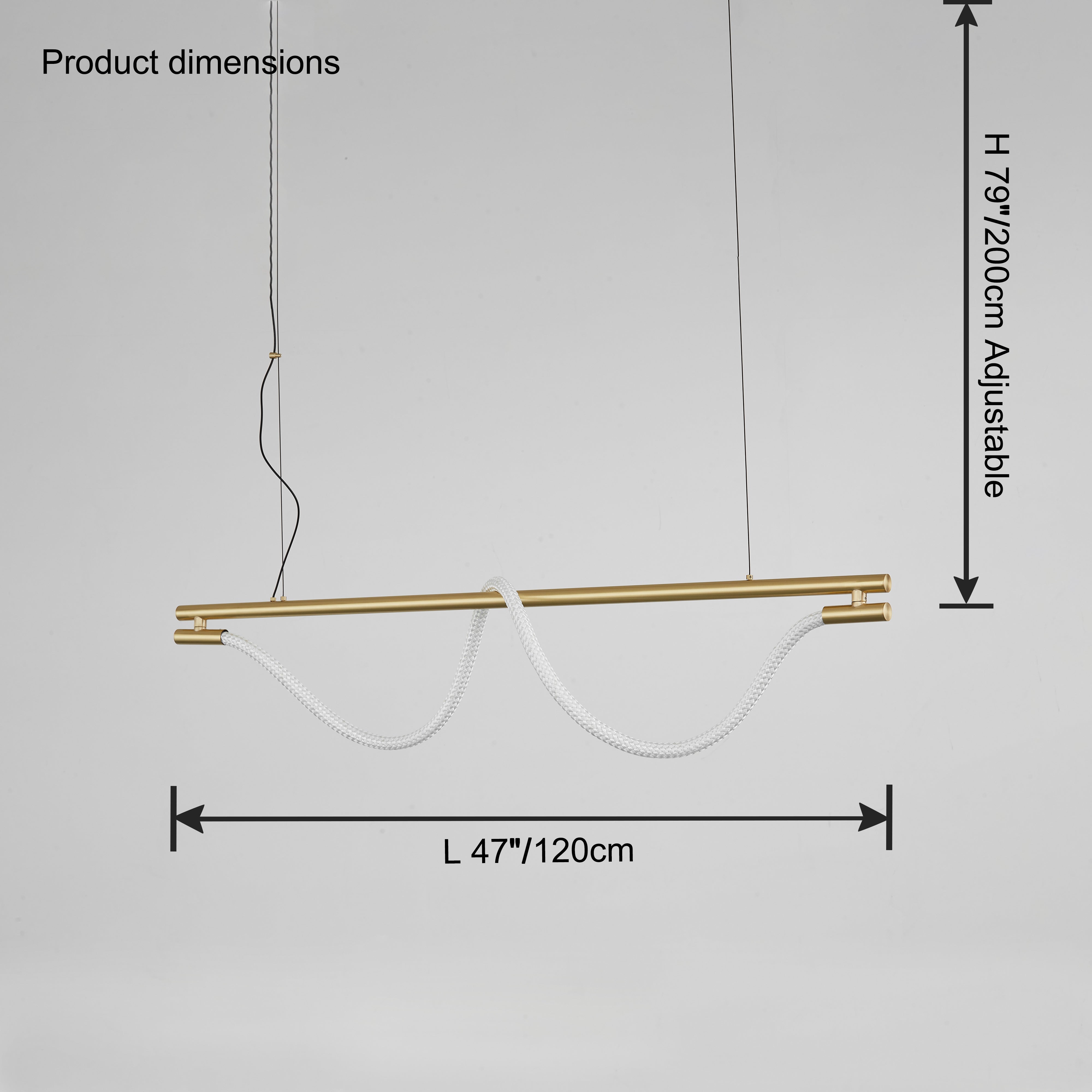 Lustre linéaire WOMO Rope Led-WM2742