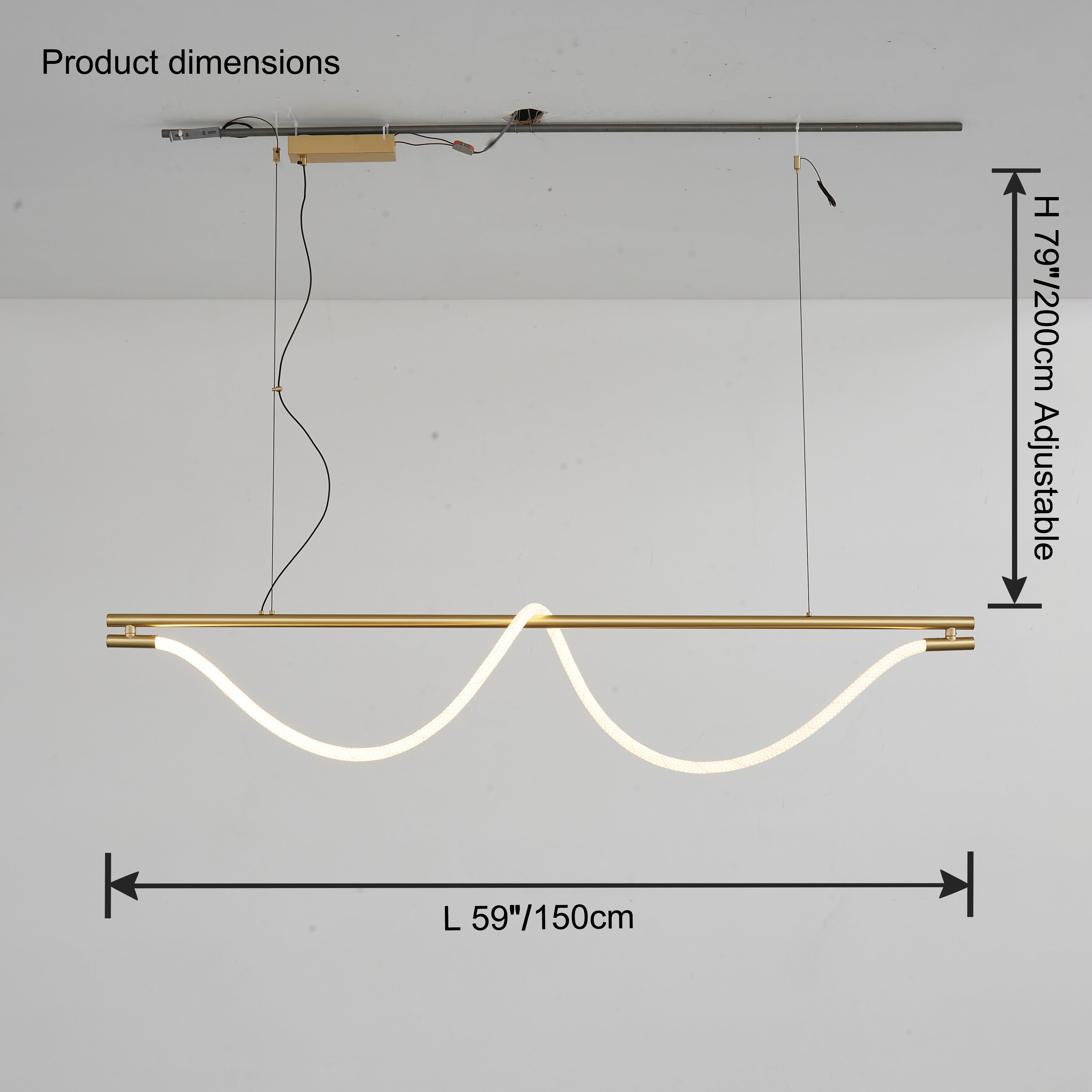 Lustre linéaire WOMO Rope Led-WM2742