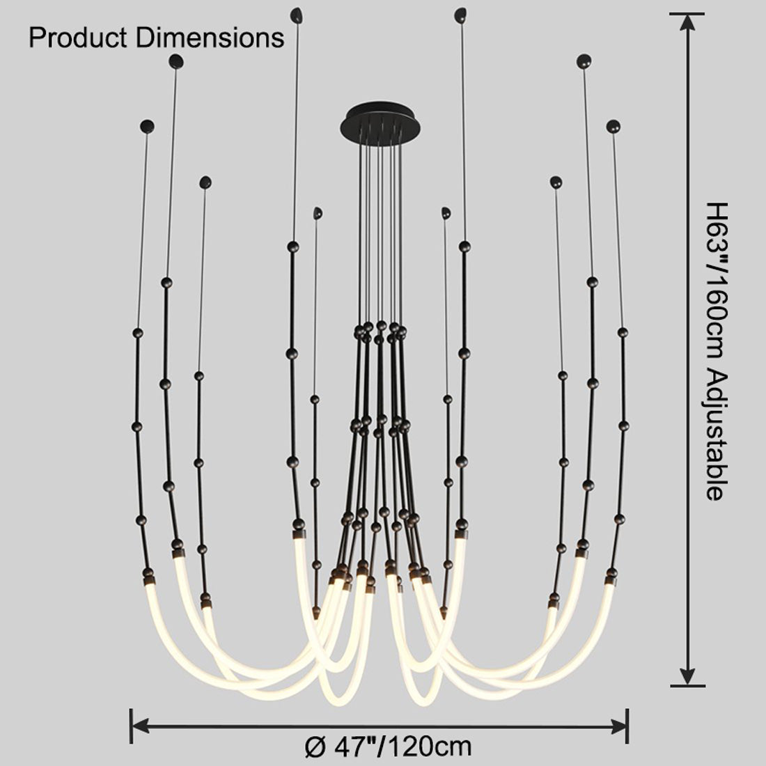 Lustre LED en corde de bambou WOMO-WM2752