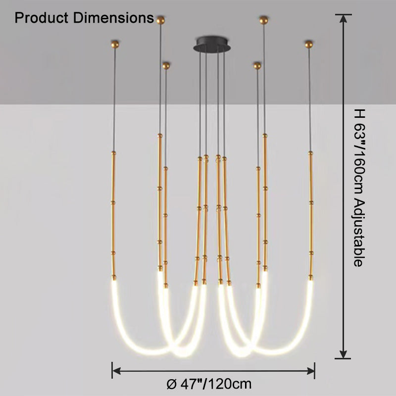 Lustre LED en corde de bambou WOMO-WM2752