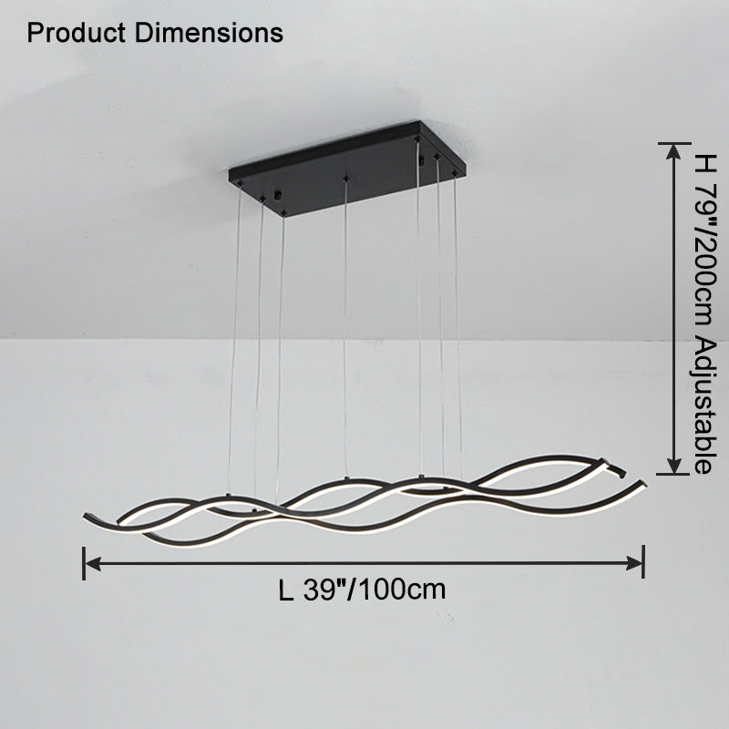 Lustre LED ondulé WOMO-WM2774
