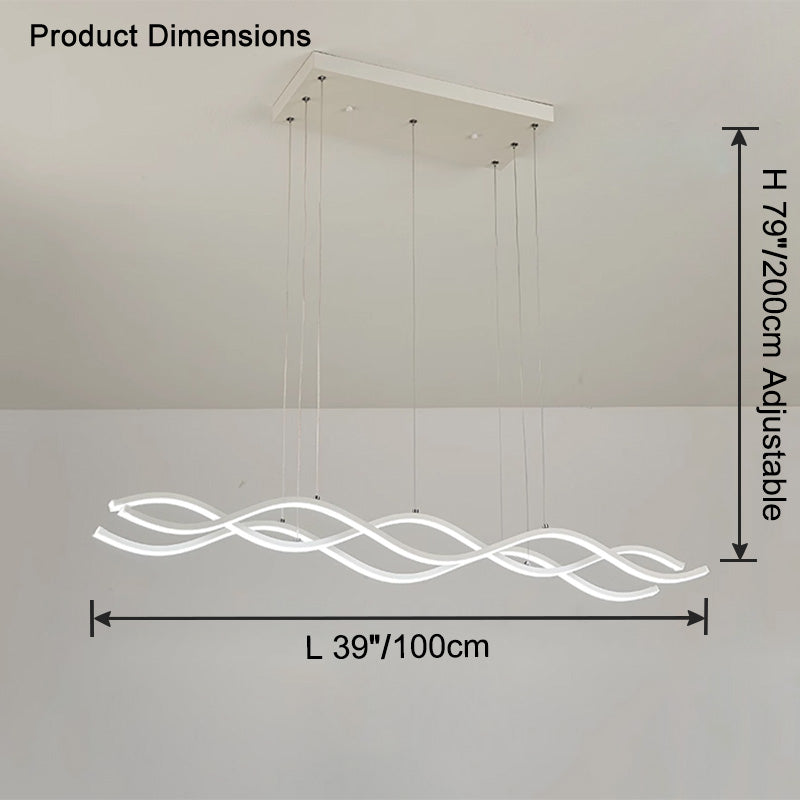 Lustre LED ondulé WOMO-WM2774