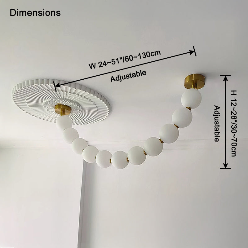 WOMO Lustre Collier de Perles Art Déco-WM2806