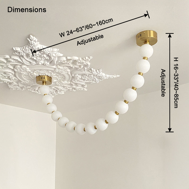 WOMO Lustre Collier de Perles Art Déco-WM2806
