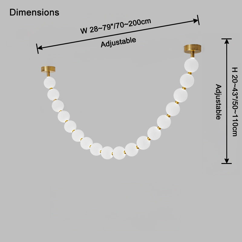 WOMO Lustre Collier de Perles Art Déco-WM2806