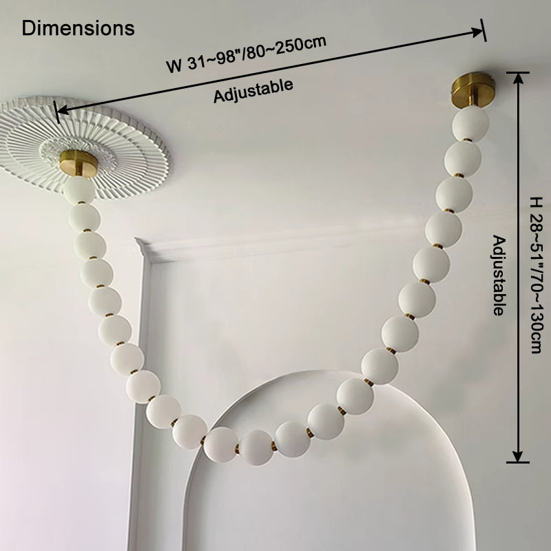 WOMO Lustre Collier de Perles Art Déco-WM2806