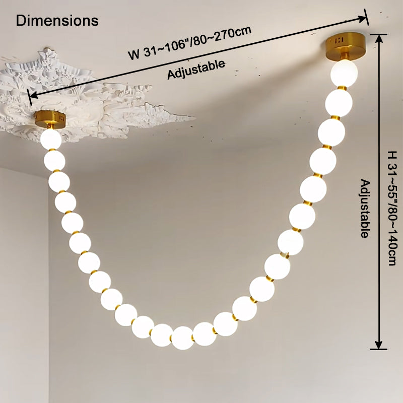 WOMO Lustre Collier de Perles Art Déco-WM2806