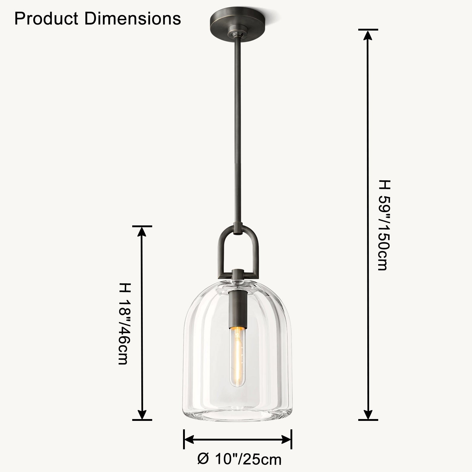 Suspension en verre moderne WOMO-WM2898