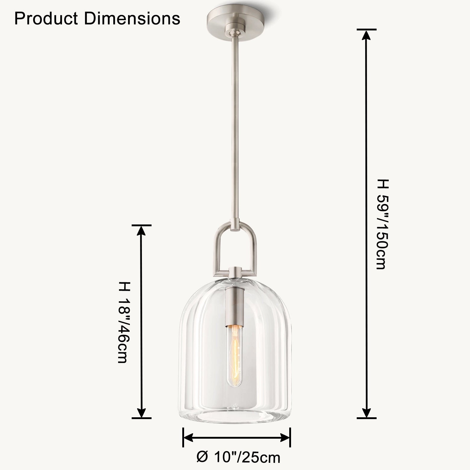 Suspension en verre moderne WOMO-WM2898