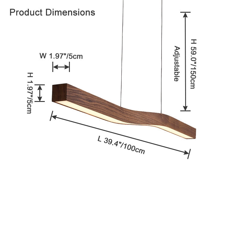 Suspension linéaire en bois WOMO-WM2443