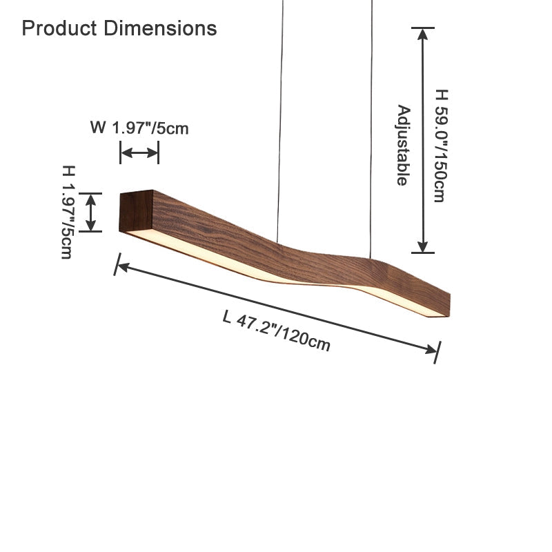 Suspension linéaire en bois WOMO-WM2443
