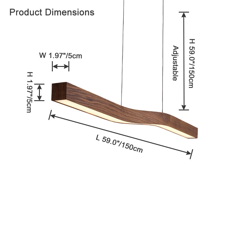 Suspension linéaire en bois WOMO-WM2443