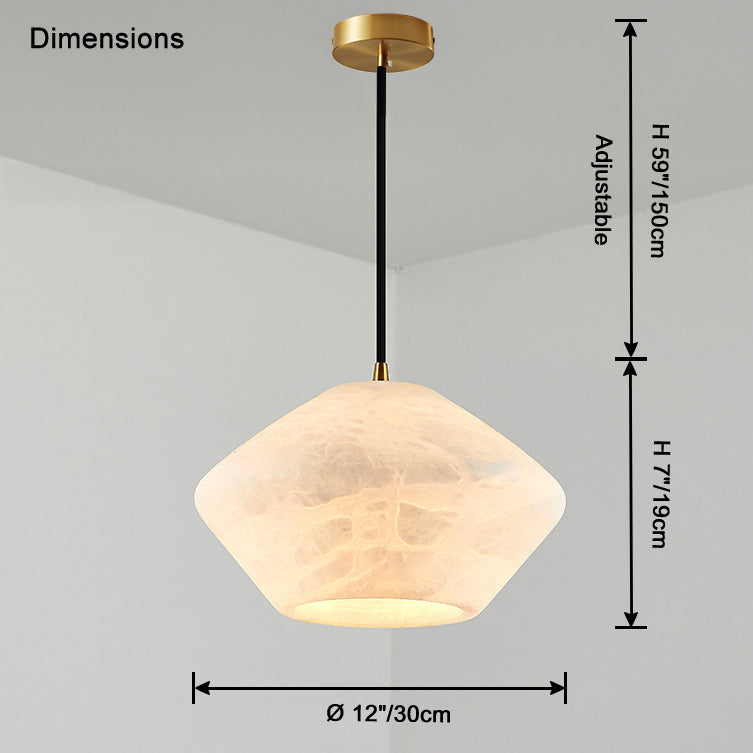 WOMO Flying Soucoupe Suspension en albâtre-WM2840