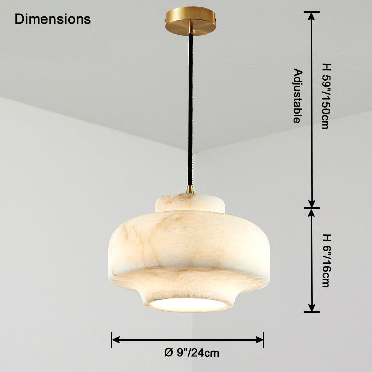 Suspension en albâtre de tambour WOMO-WM2841