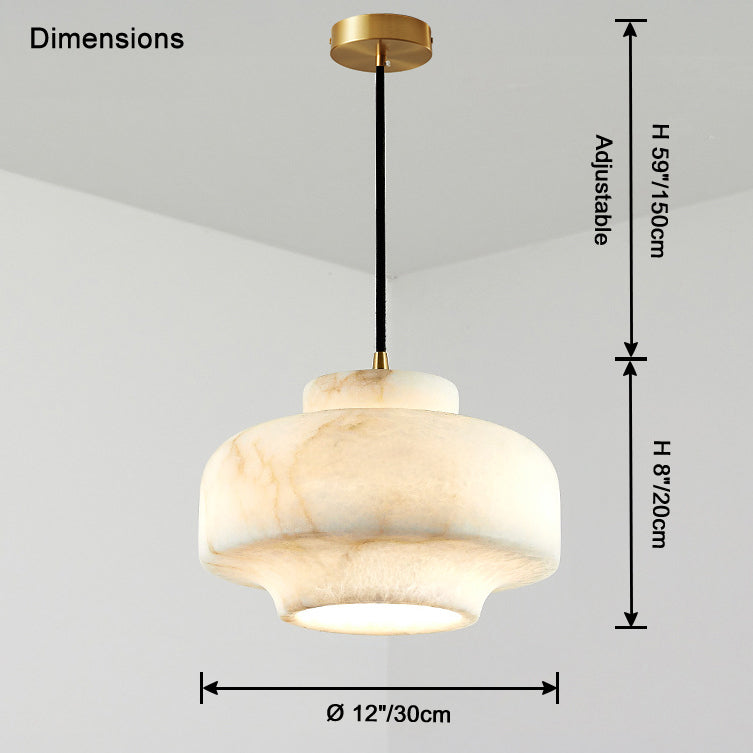 Suspension en albâtre de tambour WOMO-WM2841