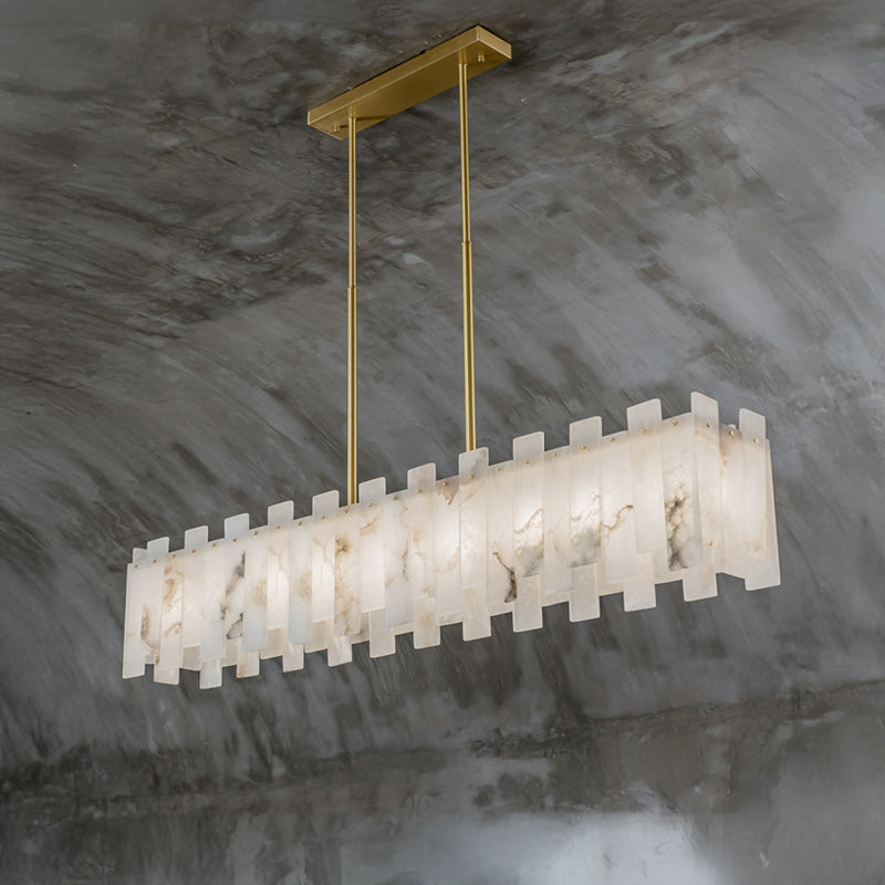 Lustre rectangulaire en alabâtre WOMO-WM2856