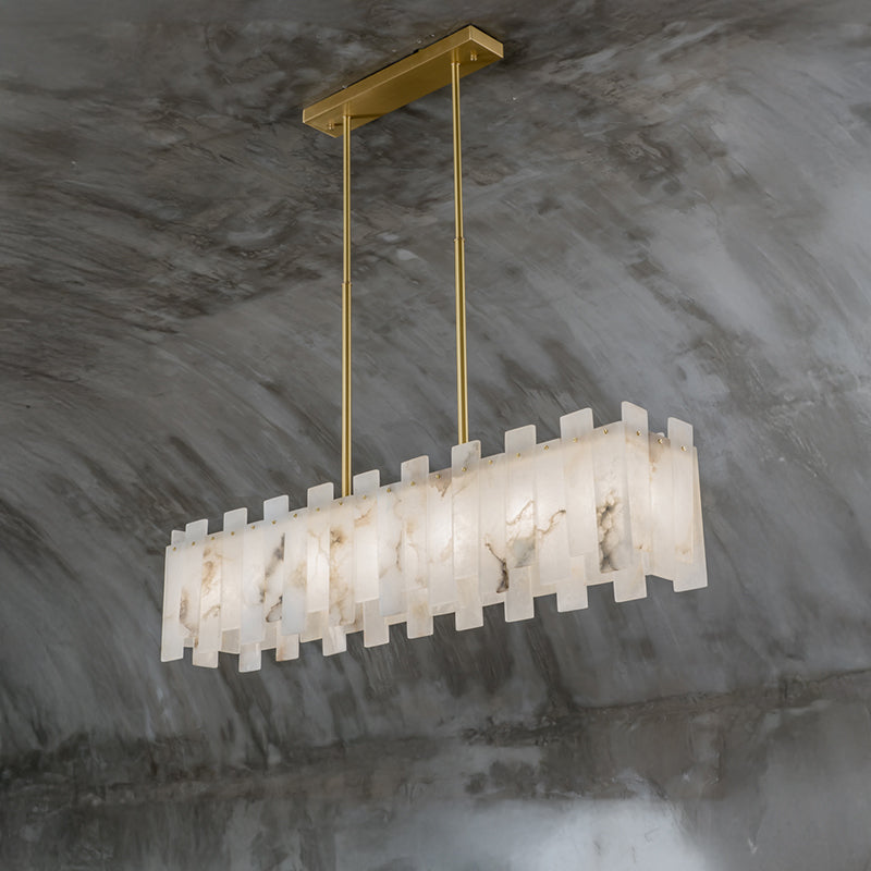 Lustre rectangulaire en alabâtre WOMO-WM2856