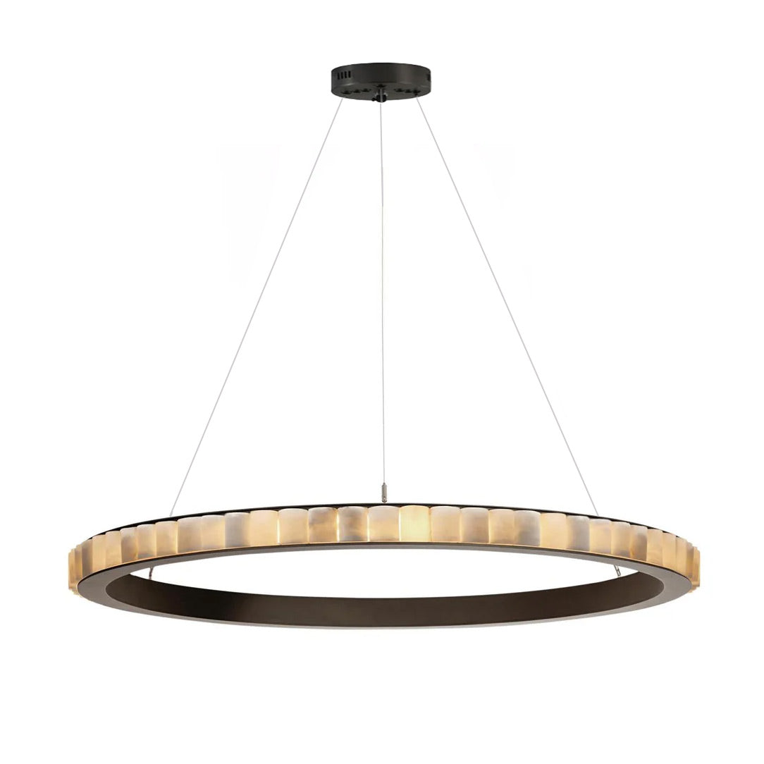 WOMO Lustre Anneaux Albâtre Doré/Noir-WM2858