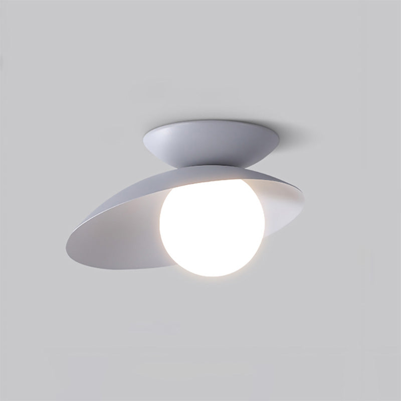 Plafonnier asymétrique WOMO Globe en verre dépoli-WM1021